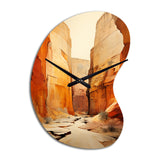 Bold Landscape Canyon Desert V - Asymmetric Metal Wall Clock