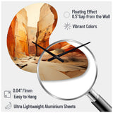 Bold Landscape Canyon Desert V - Asymmetric Metal Wall Clock