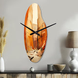 Bold Landscape Canyon Desert V - Asymmetric Metal Wall Clock