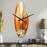 Bold Landscape Canyon Desert V - Asymmetric Metal Wall Clock