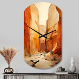 Bold Landscape Canyon Desert V - Asymmetric Metal Wall Clock