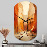 Bold Landscape Canyon Desert V - Asymmetric Metal Wall Clock