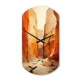 Bold Landscape Canyon Desert V - Asymmetric Metal Wall Clock