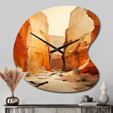 Bold Landscape Canyon Desert V - Asymmetric Metal Wall Clock