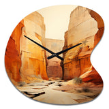 Bold Landscape Canyon Desert V - Asymmetric Metal Wall Clock