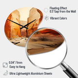 Bold Landscape Canyon Desert V - Asymmetric Metal Wall Clock