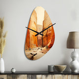 Bold Landscape Canyon Desert V - Asymmetric Metal Wall Clock