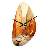 Bold Landscape Canyon Desert V - Asymmetric Metal Wall Clock