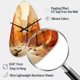 Bold Landscape Canyon Desert V - Asymmetric Metal Wall Clock