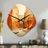 Bold Landscape Canyon Desert V - Asymmetric Metal Wall Clock