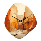 Bold Landscape Canyon Desert V - Asymmetric Metal Wall Clock