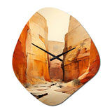 Bold Landscape Canyon Desert V - Asymmetric Metal Wall Clock