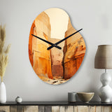 Bold Landscape Canyon Desert V - Asymmetric Metal Wall Clock