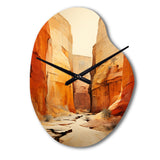 Bold Landscape Canyon Desert V - Asymmetric Metal Wall Clock