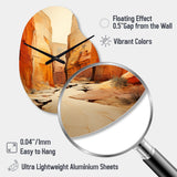 Bold Landscape Canyon Desert V - Asymmetric Metal Wall Clock