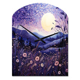 Lavender Enchanting Lavender Pointillism I - Asymmetric Metal Wall Clock