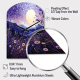 Lavender Enchanting Lavender Pointillism I - Asymmetric Metal Wall Clock