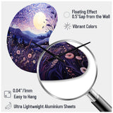 Lavender Enchanting Lavender Pointillism I - Asymmetric Metal Wall Clock