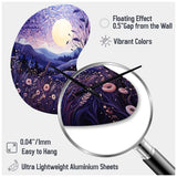 Lavender Enchanting Lavender Pointillism I - Asymmetric Metal Wall Clock
