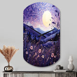 Lavender Enchanting Lavender Pointillism I - Asymmetric Metal Wall Clock