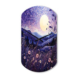 Lavender Enchanting Lavender Pointillism I - Asymmetric Metal Wall Clock