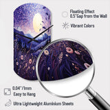Lavender Enchanting Lavender Pointillism I - Asymmetric Metal Wall Clock