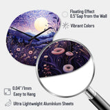 Lavender Enchanting Lavender Pointillism I - Asymmetric Metal Wall Clock