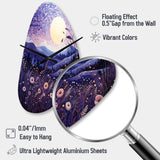 Lavender Enchanting Lavender Pointillism I - Asymmetric Metal Wall Clock