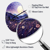Lavender Enchanting Lavender Pointillism I - Asymmetric Metal Wall Clock