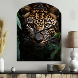 Leopard Silent Stalk I - Asymmetric Metal Wall Clock