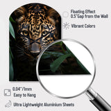Leopard Silent Stalk I - Asymmetric Metal Wall Clock