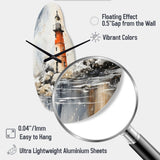 Lighthouses By The Cliff II - Asymmetric Metal Wall Clock