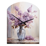 Lilacs Lavender Serenade II - Asymmetric Metal Wall Clock