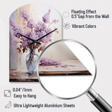 Lilacs Lavender Serenade II - Asymmetric Metal Wall Clock