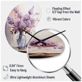 Lilacs Lavender Serenade II - Asymmetric Metal Wall Clock