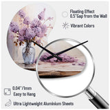 Lilacs Lavender Serenade II - Asymmetric Metal Wall Clock