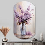 Lilacs Lavender Serenade II - Asymmetric Metal Wall Clock