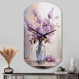 Lilacs Lavender Serenade II - Asymmetric Metal Wall Clock