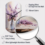 Lilacs Lavender Serenade II - Asymmetric Metal Wall Clock