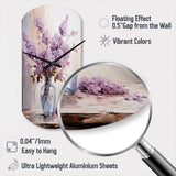 Lilacs Lavender Serenade II - Asymmetric Metal Wall Clock