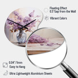 Lilacs Lavender Serenade II - Asymmetric Metal Wall Clock