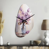 Lilacs Lavender Serenade II - Asymmetric Metal Wall Clock