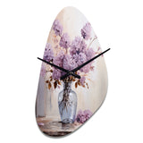 Lilacs Lavender Serenade II - Asymmetric Metal Wall Clock
