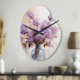 Lilacs Lavender Serenade II - Asymmetric Metal Wall Clock