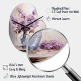 Lilacs Lavender Serenade II - Asymmetric Metal Wall Clock