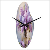 Lilacs Romantic Impression I - Asymmetric Metal Wall Clock