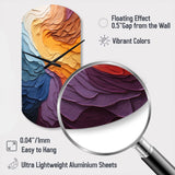 Yellow Orange Lyrical Abstraction Lyrical Sunset II - Asymmetric Metal Wall Clock