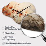 Maple Trees Glowing Embers I - Asymmetric Metal Wall Clock