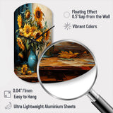 Masterpiece Sunflowers By Van Gogh II - Asymmetric Metal Wall Clock