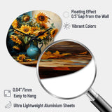 Masterpiece Sunflowers By Van Gogh II - Asymmetric Metal Wall Clock